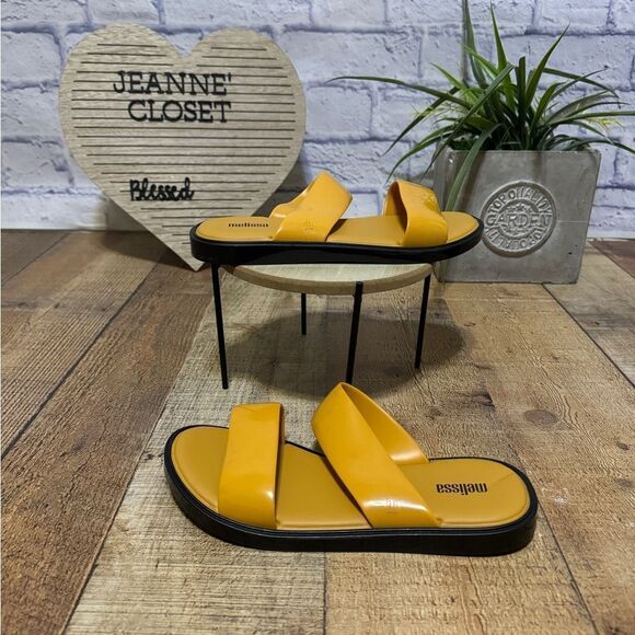 MELISSA BUBBLE - BLACK / CARAMEL US 6 - Picture 1 of 9